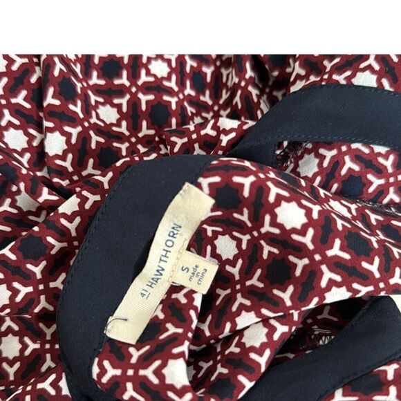 41 Hawthorn Geometric Long Sleeve Blouse Top Shirt Size Small - Picture 4 of 4